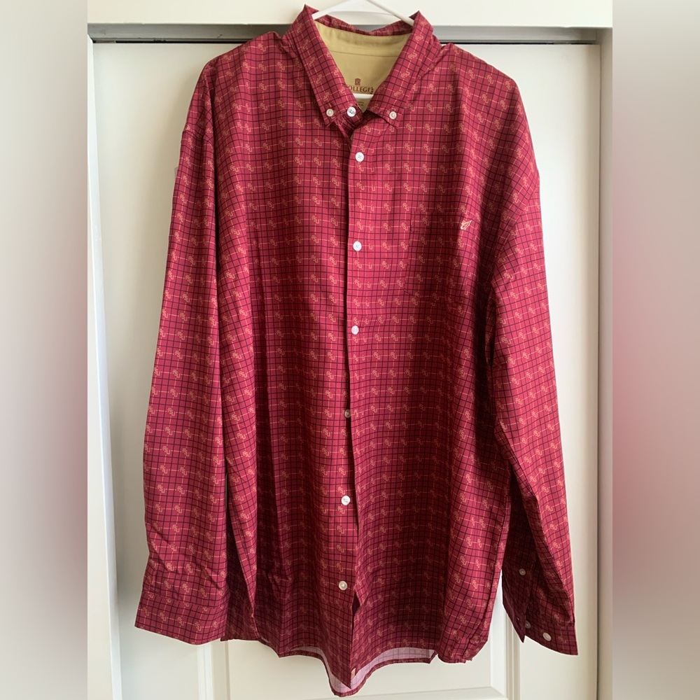 Florid State Men's Red Checkered Shirt 2XL